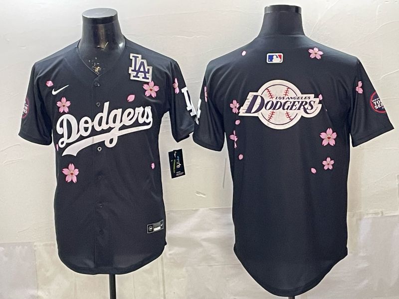 Men Nike 2026 Los Angeles Dodgers Blank Black Sakura Edition Game MLB Jersey 0024->los angeles dodgers->MLB Jersey